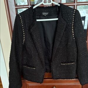 Topshop Black Blazer with Stud Details